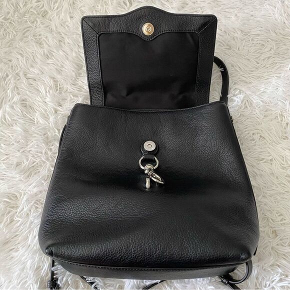 Rebecca Minkoff Jody Black Leather Convertible Backpack with Silver Hardware main image 11